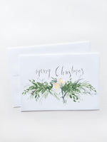 Merry Christmas Floral Garland Card
