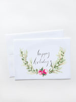 Happy Holidays Red Garland Card