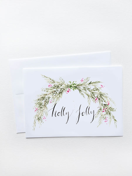 Holly Jolly Garland Holiday Card