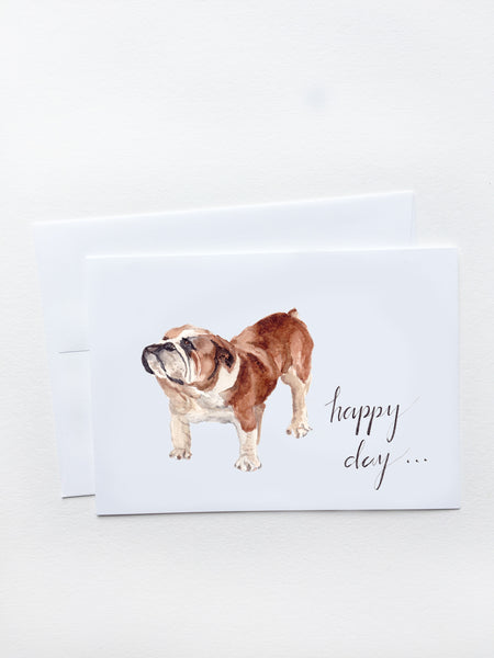 Happy Bulldog Card
