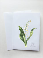 May Lily of the Valley Birth Month Flower Card