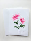 November Chrysanthemum Birth Month Flower Card