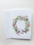Violet Spring Wreath Card