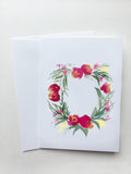 Red Spring Wreath Card